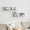 VidaXL Wall Shelves 2 Pcs Sonoma Grey 75x16.5x16.5 Cm, Floating Shelf, Hanging Shelf, Corner Wall Shelf, 860036