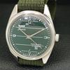 VINTAGE HMT JANATA HAND-WINDING INDIAN MENS GREEN COLOR DIAL WATCH A700048-5 R201-a700048