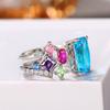 Lindon Classic Copper Alloy Zircon Ring Ladies Jewelry Wedding Promise Party Gift