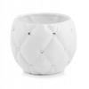 Glamouröser Keramik-Blumentopf 135 cm weiß