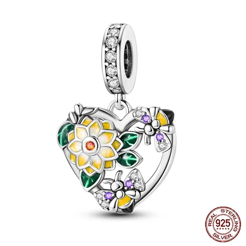 Copper Flowers Butterfly Creative Garden Mushroom Snail Charms Beads Fit Original Bracelets Diy Jewelry