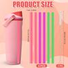 6pcs Straw Replacements for Owala FreeSip Sway 30oz, Plastic Straws Reble with Cleaning Brush Tumbler Cup Accessories Parts Compatible with Owala