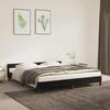 VidaXL Bed Frames with Headboard Slat Base Upholstered Bed Slat Frame Double Bed Adult Bedroom Furniture Black 347581