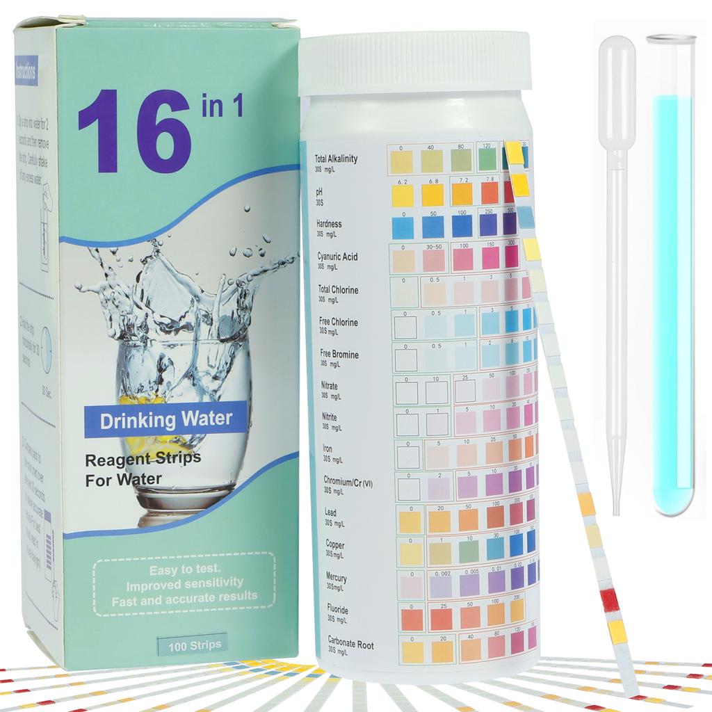 16 in 1 / 14 in 1 / 3 in 1 Water Testing Kit for Drink Water Accurate Water Test Strips Water Quality Measurement Strips Kits