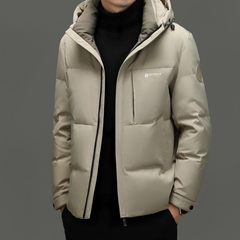 Men's Stylish Hooded Down Jacket - Versatile, Warm, Thick Coat for 2025 Winter Business Casual