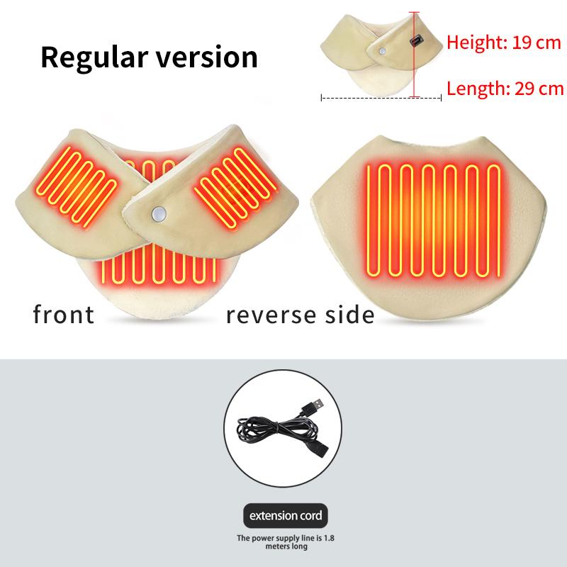 

Heated Neck Shoulder Shawl Usb-Powered Relieves Cervical Discomfort Back Region Soreness Soft Plush Fabric Warmth Cold Resistance US-Plug