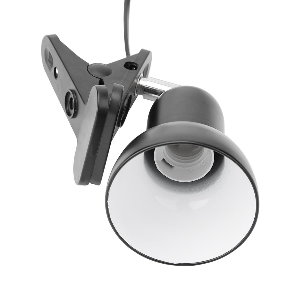 Turtle Lizards Reptile Basking Clip Light Base 360 Degrees Rotate Heating Clamp Lamp Holder Lighting Sockets