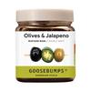 Goosebumps Masala Fruits and Pickles Combo, Guava, Orange, Cranberry, Chunda Pickle, JOR Garam Cranberries and Olives & Jalapeno Achar, 950 G