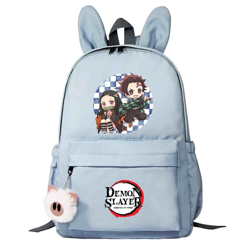 Plecak szkolny z motywem pogromców duchów, wersja koreańska, personalizowany plecak z króliczymi uszami, moda studencka, casualowy, modele męskie i damskie