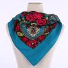 A041 Ethnic Printed Square Scarf - Winter/Autumn Headscarf Gauze