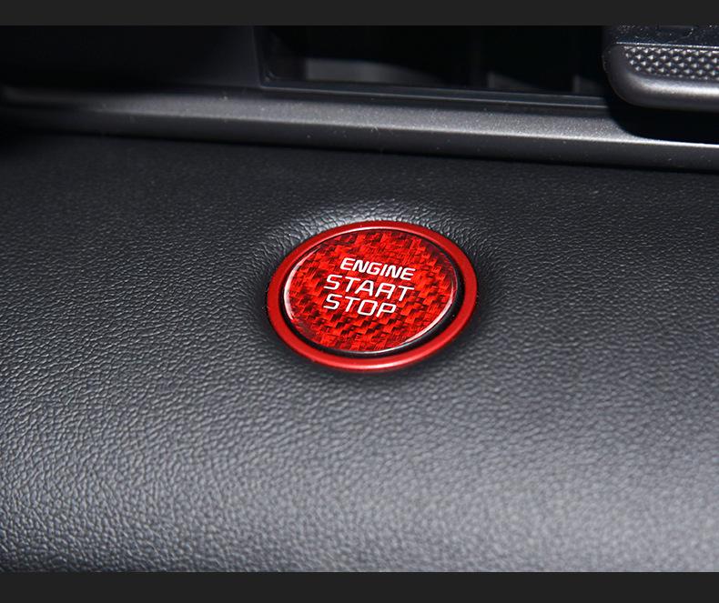 Real Carbon Fiber Ignition Switch Sticker for Hyundai Elantra/Tucson