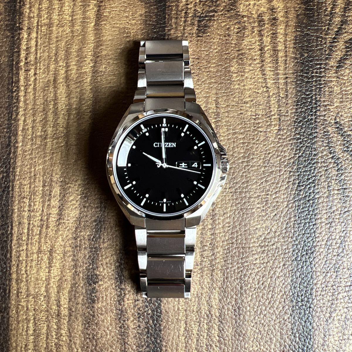 CITIZEN Citizen ATESSA Eco Drive Радио-Солнечный Рабочий Элемент AT6010-59E Мужские Часы