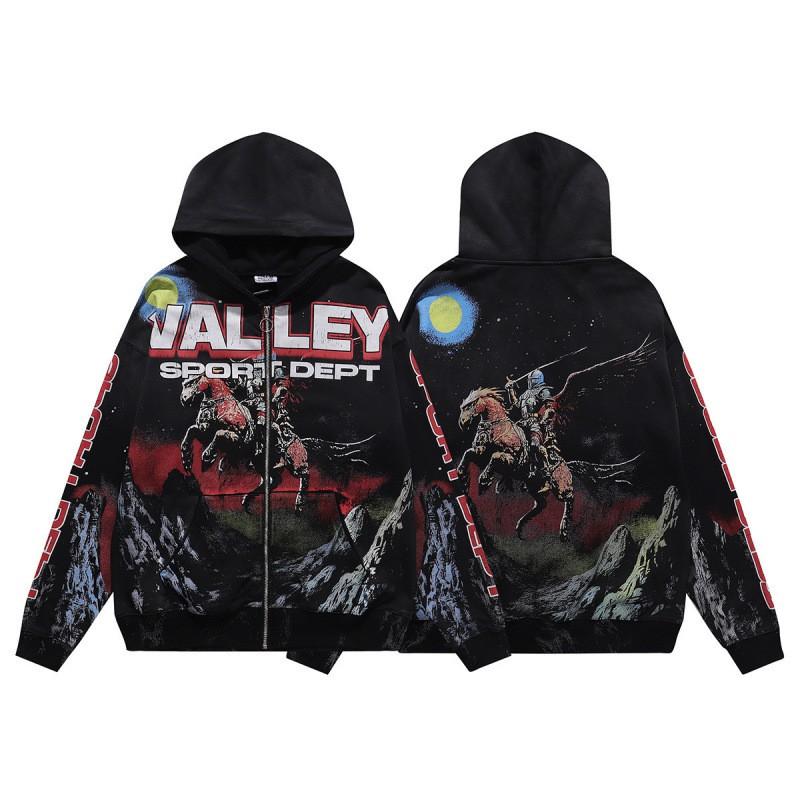 Unisex Vintage Print Distressed Hoodie Oversized Streetwear Pullover Sweatshirt Fall