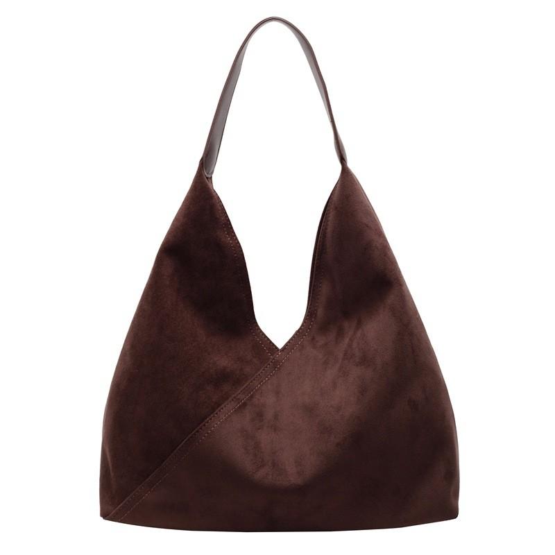 

Elegant Suede Shell Shaped Tote Bag For Women Perfect For Daily Use Lightweight And Stylish Multi-function Bag коричневий