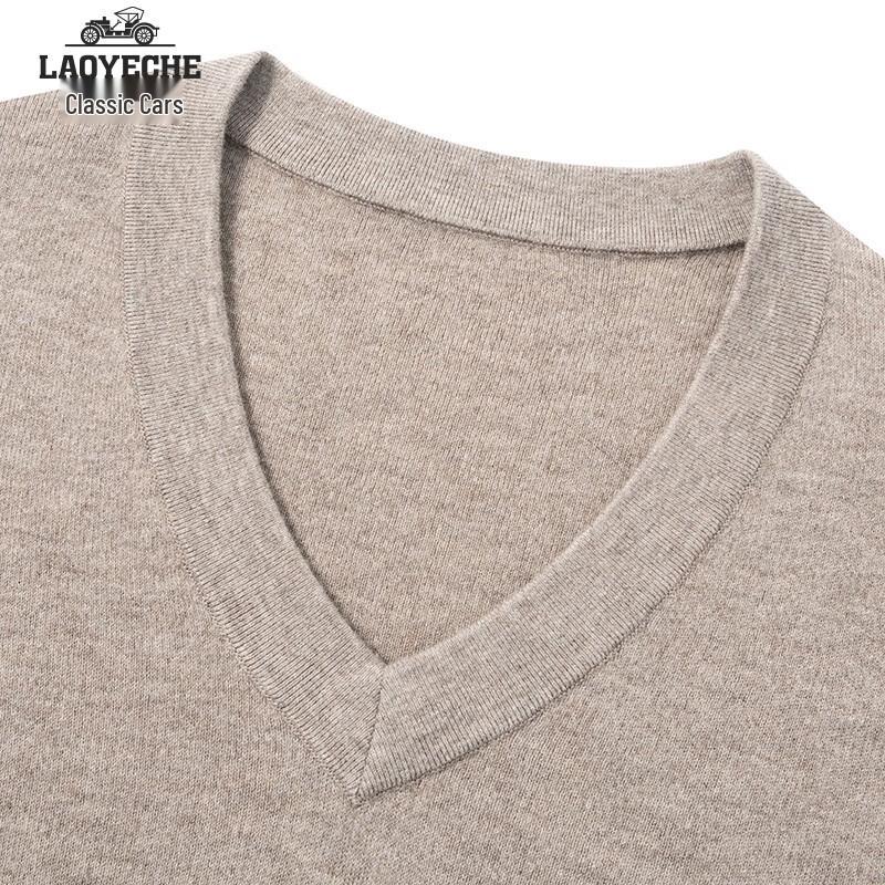 

LAOYECHE Men s 100% Merino Wool V-Neck Pullover Sweater XL