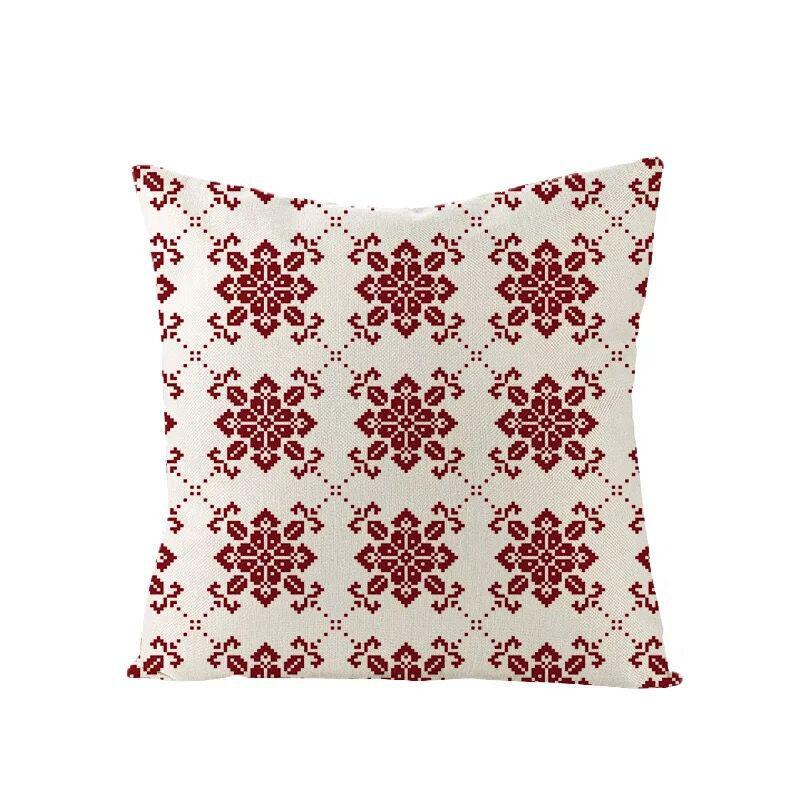 

Рождественская льняная наволочка Домашнее праздничное украшение Подарок Наволочка для подушки 45*45cm