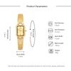 New Top Brand Luxury Silver Gold Watch for Women Thin Metal Bracelet Small Square Dial Dress Lady Quartz Watches Gifts for Women