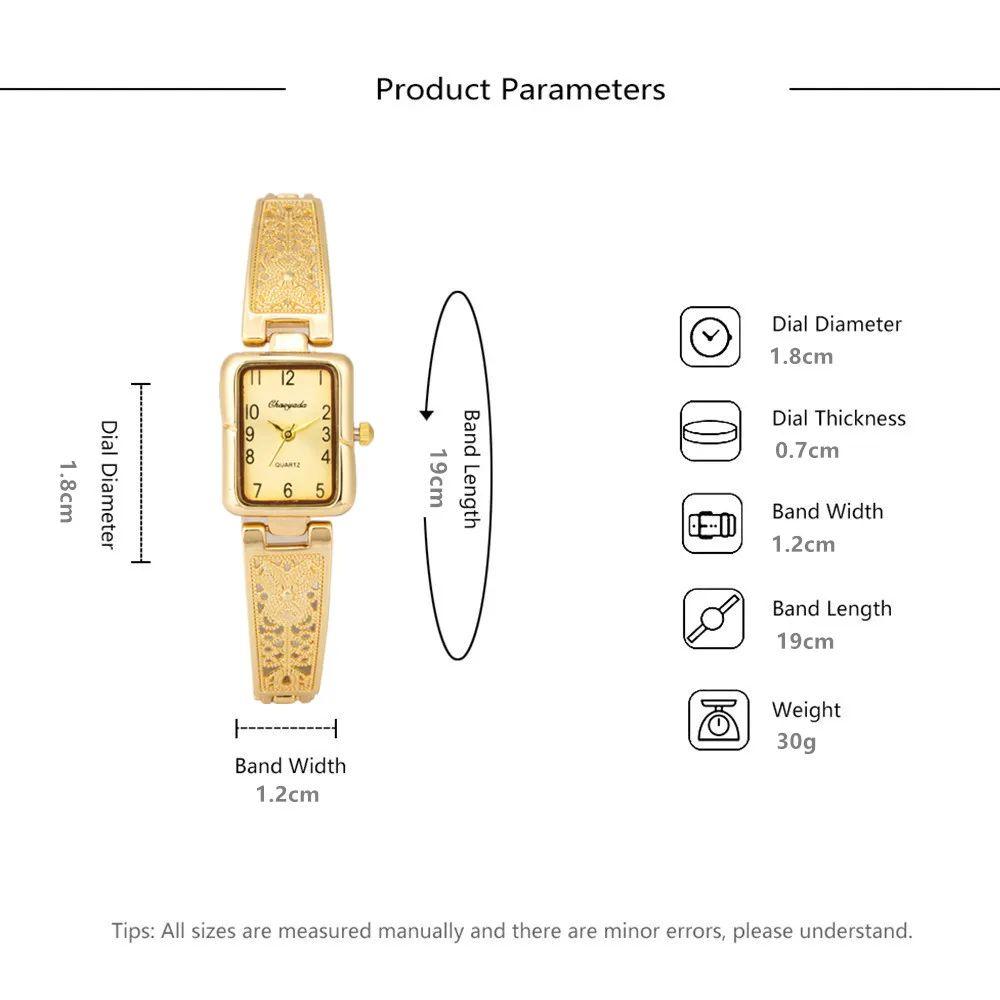 New Top Brand Luxury Silver Gold Watch for Women Thin Metal Bracelet Small Square Dial Dress Lady Quartz Watches Gifts for Women
