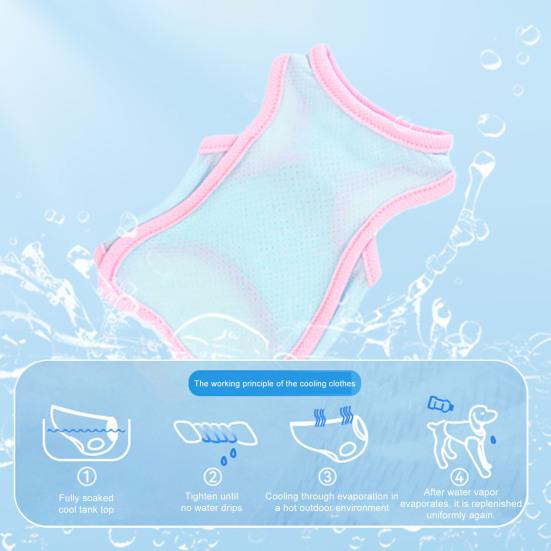 Summer Cooling Dog Vest Ice Silk Mesh Sleeveless Dog T-Shirt Breathable Pet Tank Top for Small Medium Large Dogs