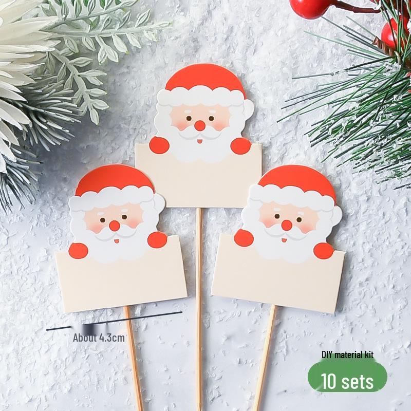 Popular Soft Glue Christmas Cake Ornaments: Santa Claus & Snowman Inserts for Holiday Party Desserts