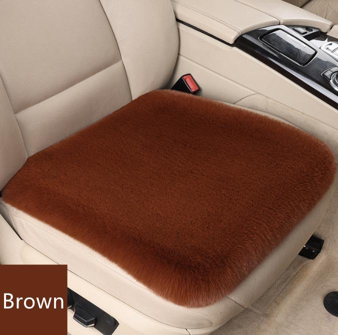 

Зимний теплый чехол на сиденье автомобиля, передняя и задняя подушка, плюшевый коврик, защитный коврик, аксессуары для подушек на стул 45cm коричневый
