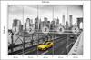 Photomural Taxi Crossing Brooklyn Bridge Structural Vinyl 416x254