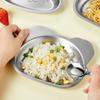 Children Plates Children Dinner Trays Cartoon Children Food Containers Stainless Steel Material for Children Restaurant