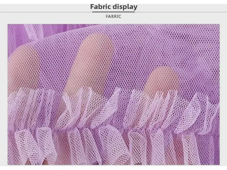 Women's 2024 Summer High-Waist Mesh A-Line Ruffled Skirt - Irregular Mid-Length Niche Style