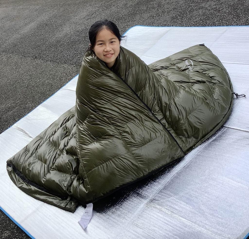 Fengzel Neuester 3D-Steppschlafsack mit abnehmbarer Gänsedaune Premium-Daunenbein Extremkälteschutz für Zuhause und Notfallvorsorge