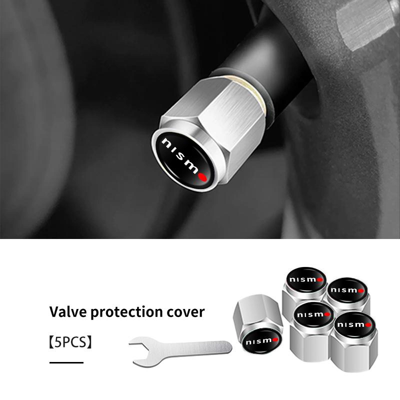 

5pcs Car Wheel Tire Valve Stem Cap Car Logo Styling Accessories For Nissan Juke Sentra Pathfinder Skyline Silvia GTR Nismo