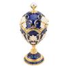 Easter Egg Shaped Trinket Box Hand Painted Decorative Rhinestones Alloy Hinged Enameled Jewelry Box for Rings Necklaces