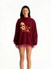 Autumn Women's Loose Mid-High Collar Trendy Hoodie - Comfortable, Fashionable, Heavyweight Design.