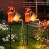 Retro Wrought Iron Solar Kettle Lamp with Copper Coin Design for Outdoor Courtyard Decor