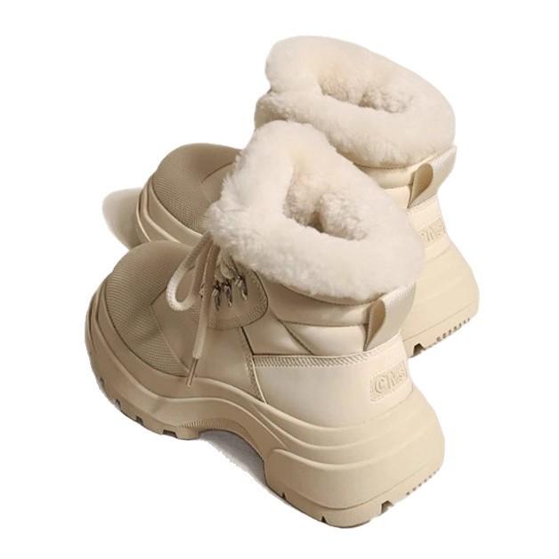 Thick-soled snow boots women's 2025 new winter velvet warm Martin boots small short boots non-slip waterproof cotton shoes