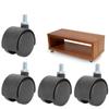 4pcs 360 Degree Rotation Stem Caster Wheels Smooth Replacement Furniture Casters  Cart