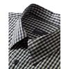 GXG Men's Black and White Plaid Pocket Long-Sleeve Casual Shirt