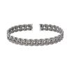 PANJBJ 925 Sterling Silver Weave Bangle for Women Hollow Out Retro Punk Ins Fashion Trend Jewelry Gift Dropshipping