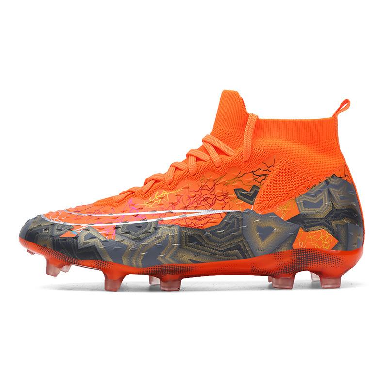 New High-Top Football Shoes, Youth Long Broken Nails, Outdoor Professional Game Training Football Shoes