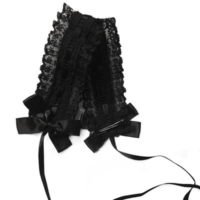 Fashion Multicolor Lolita Headband with Clips Lolita Bowknot Ribbon Headwear Cute Photo Props Sweet Lace Hairband Female
