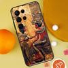 Egypt Pharaoh Mural Phone Case For Samsung Galaxy S25 Ultra S24 S23 S22 Ultra S9 S10 S20 Plus S21 FE Funda Cover