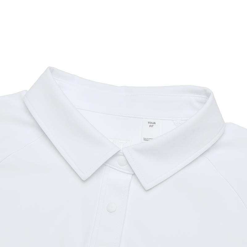 Fila Casual Versatile Knitted Long Sleeve Polo Shirt Women Tops Jade-White A11W515209FWT