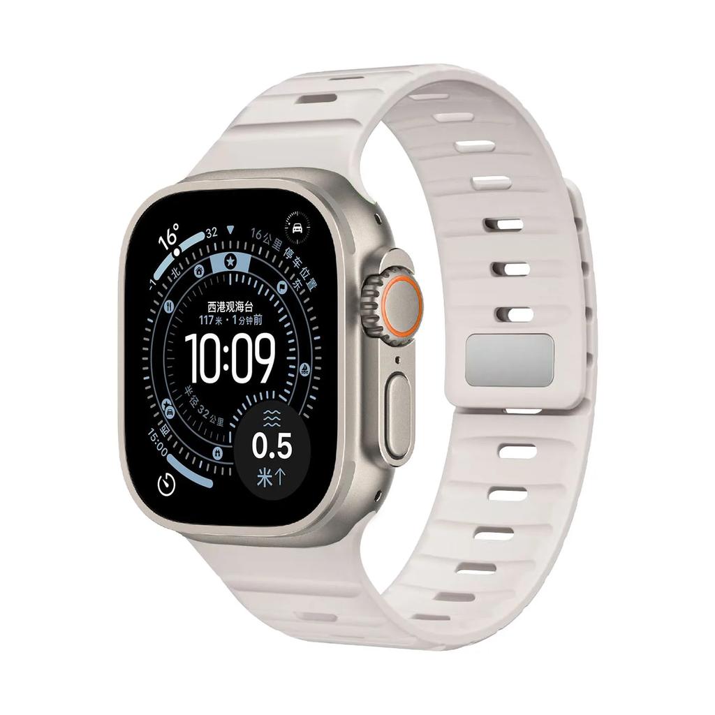 Magnetic Silicone Strap for Apple Watch Ultra 3 2 1 49mm Band Series 11 10 46mm 42mm/9 8 7 45mm 41mm Bracelet iWatch 6 5 4 SE 3