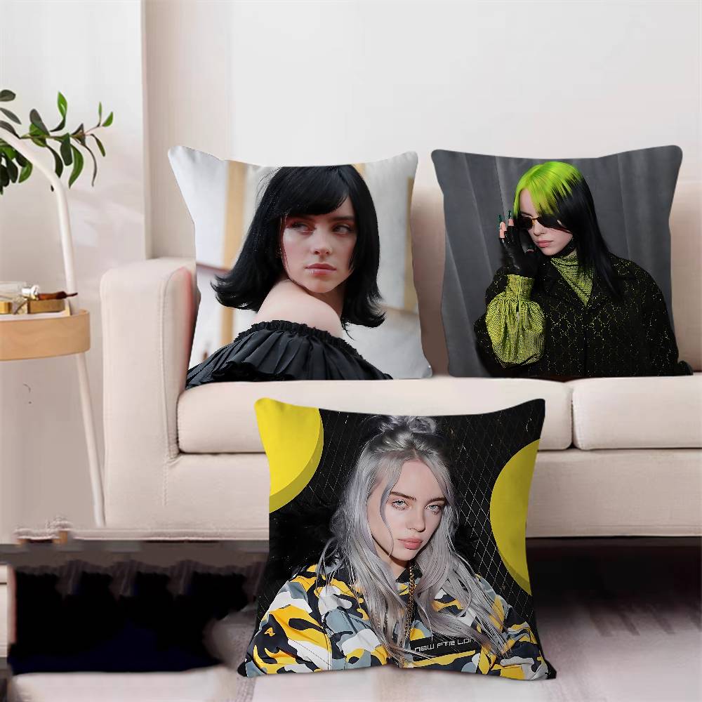 Singer B-Billie-Eilish Pillow Anime Pillow Sofa Bed Head Pillow Cover Cushion Cover 45x45 Cm Fashion