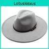 Wool Felt Fedora Hat With Wide Brim For Men Women Spring Autumn Fashion
