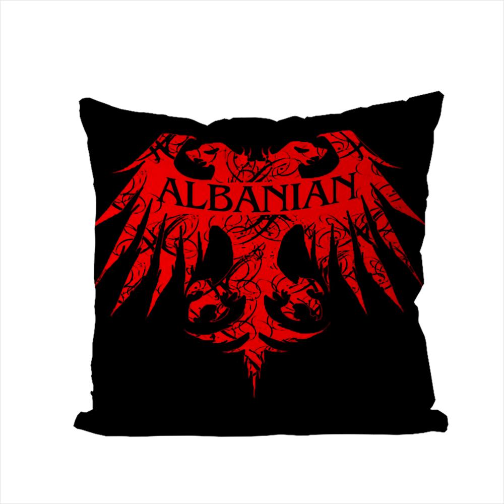Albania Flag Pillow Case For Car Sofa Decorative Home Doublesided Print Plush Square Throw Pillow Cushion Cover