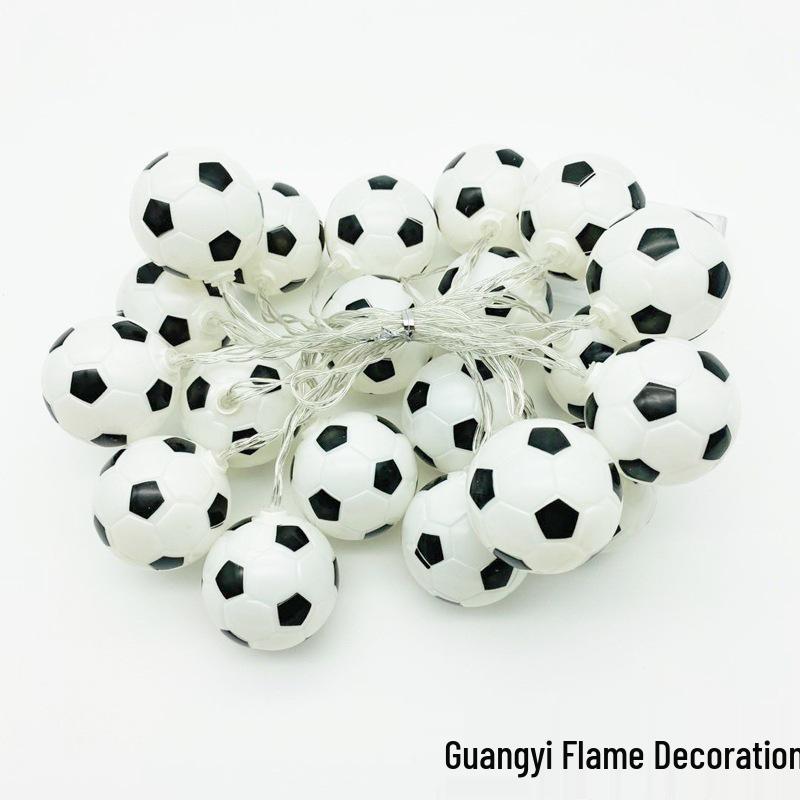 World Cup Football Theme LED String Lights - Indoor Party & Festival Decor - Baby's Breath Colorful Design