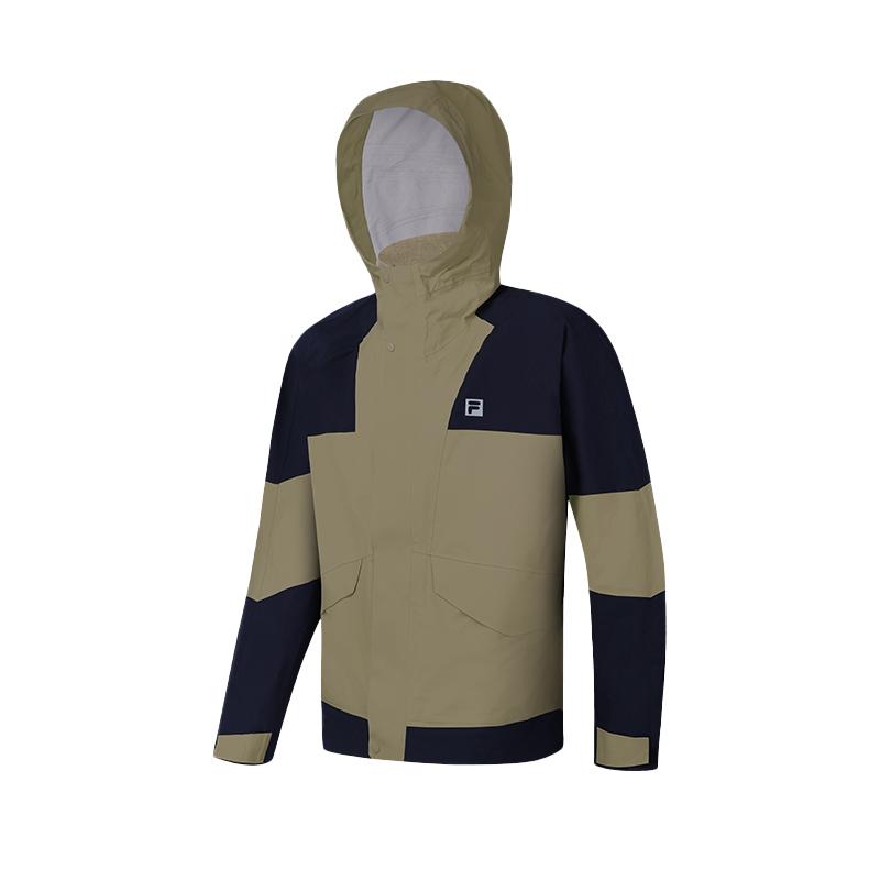 

New FILA Fitness Warm Water-Repellent Other Water-Resistant Windbreaker Jacket Men s Withered Moss Green A51M441702F-KK 165/88A/S
