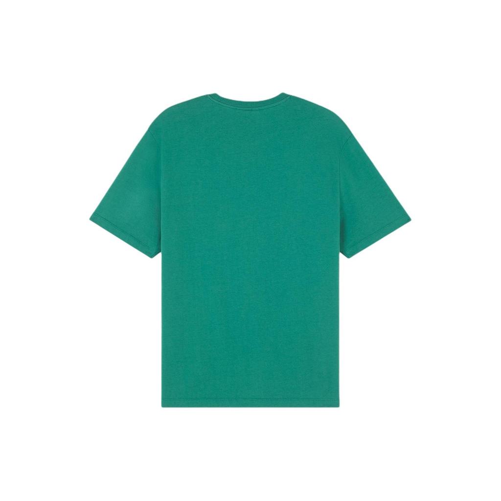 Maison Kitsune SS24 Fox Head Patch Crew Neck Pullover Straight Cut Short Sleeve T-Shirt Men T-Shirt Pine-Green LM00104KJ0008-P373