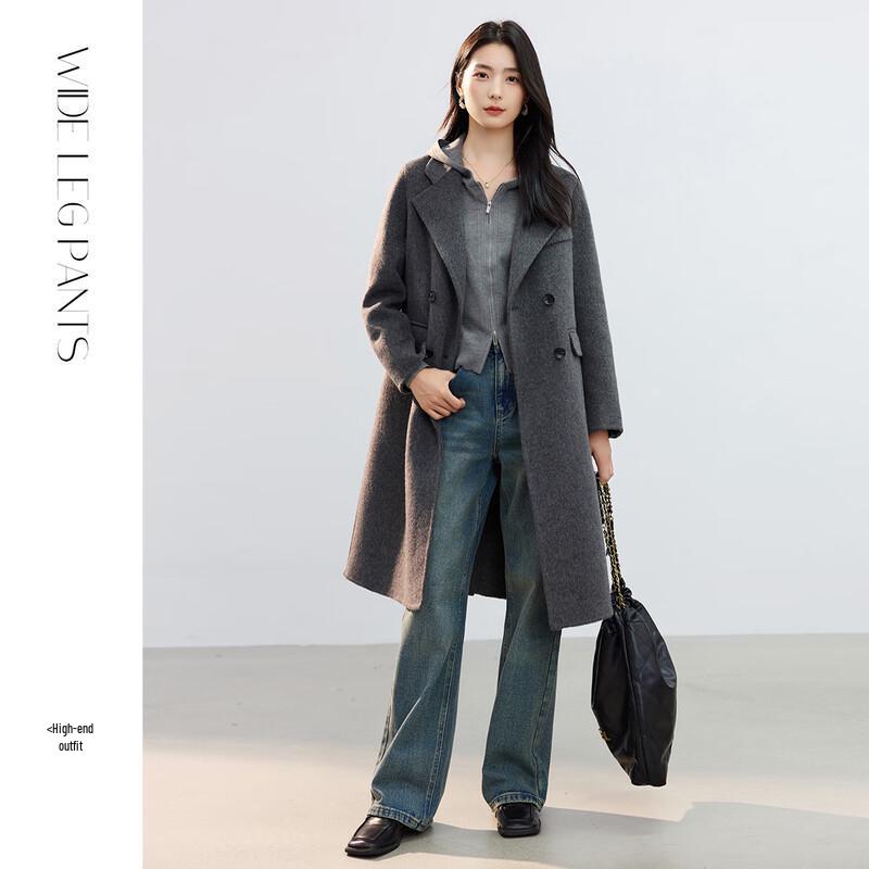Women's Double-Faced Long Wool Coat