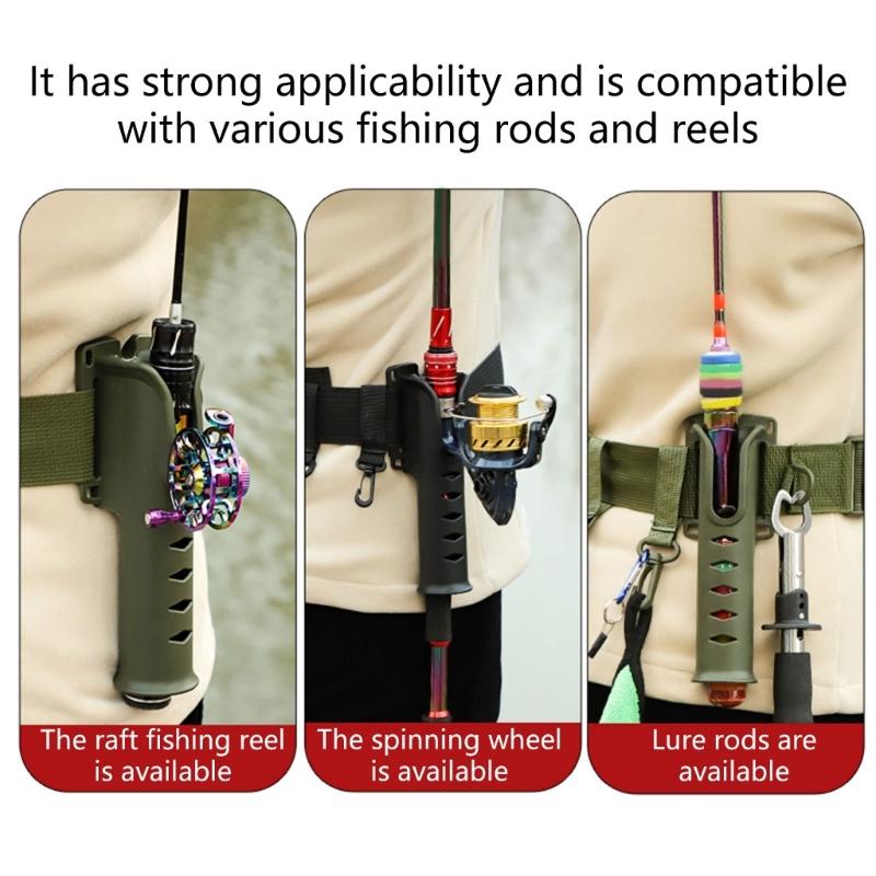 Belt Rod Holder Portable Waist Belt Fishing Rod Holder Poles Inserter Fishing Rod Fishing Rod Inserting Device Outdoors